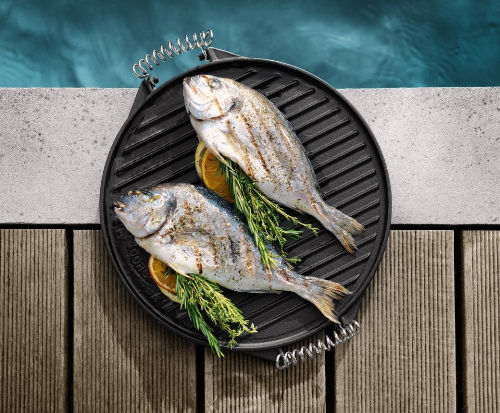 Grillplate støpejern Ø33