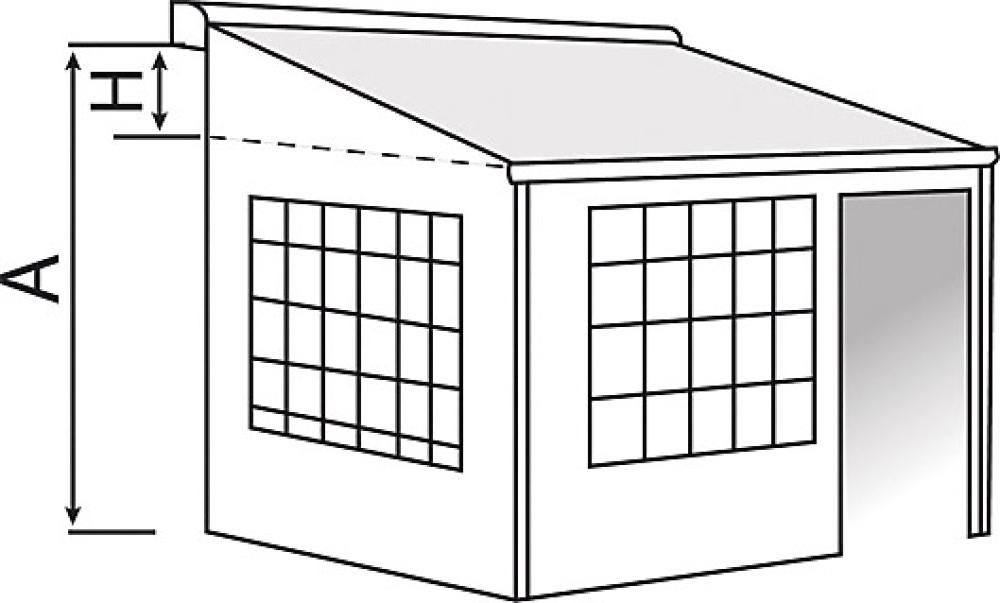 Telt markise side OMN blå 2,5