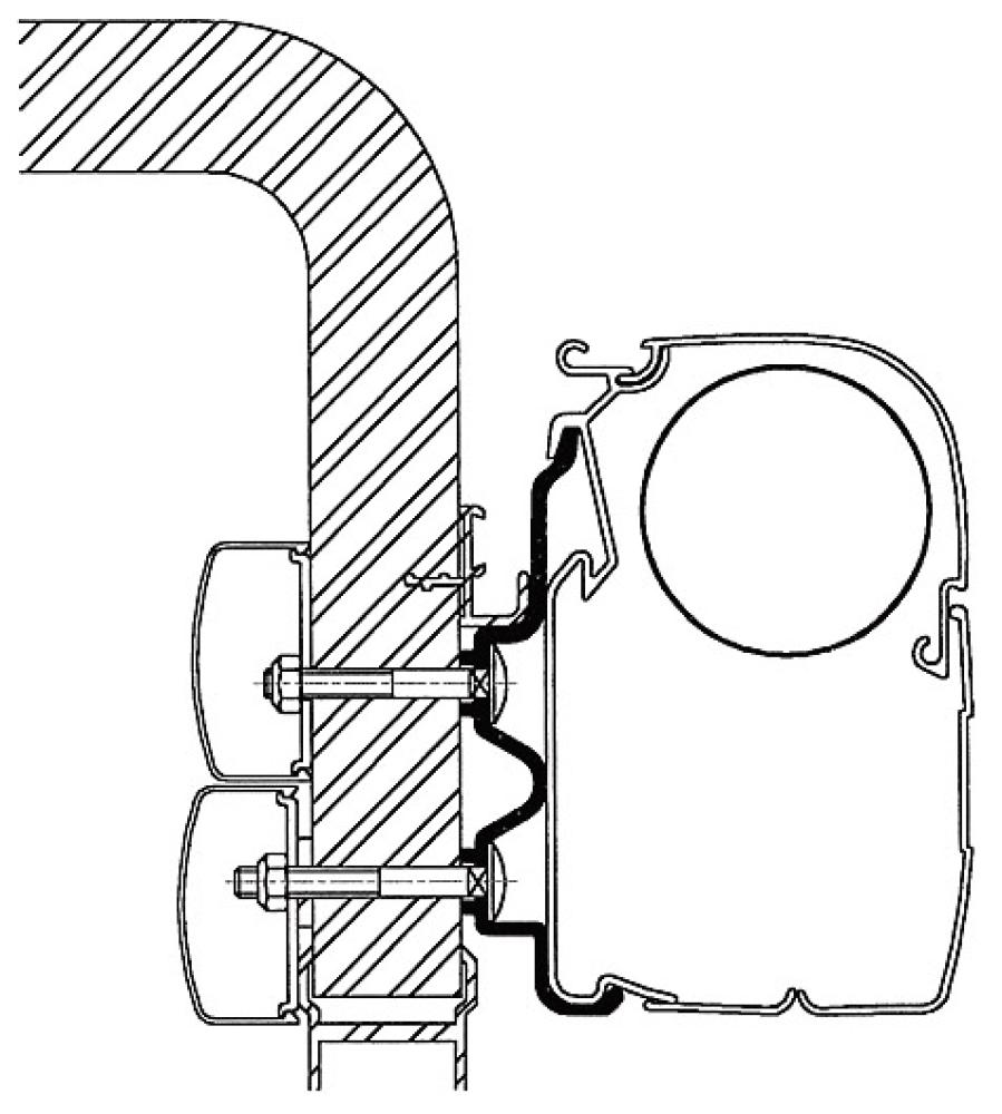 Feste markise Omn. 3,5 m HM CAMP