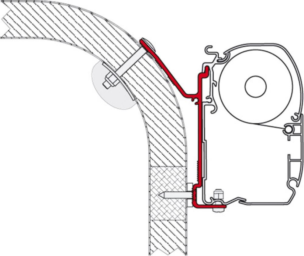 Feste markise F45i Mobilvetta Nazca 3-deler