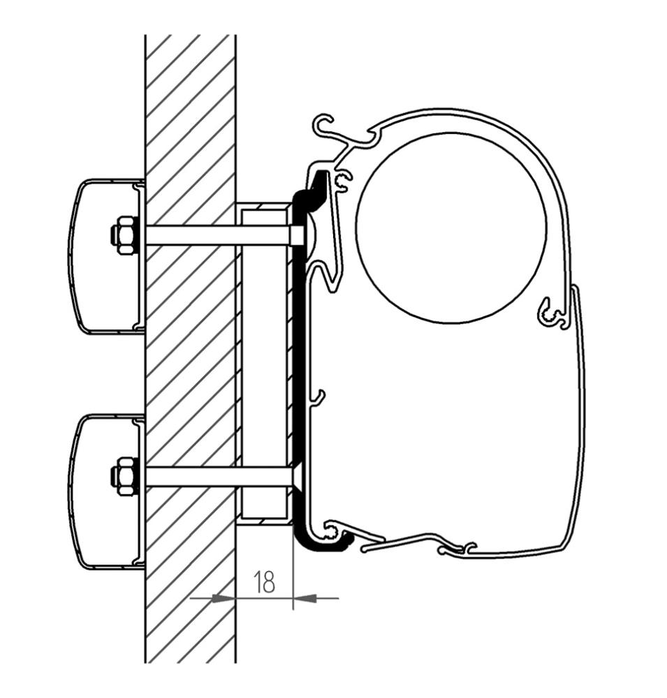 Feste markise Omn. Dethleffs Globeus 5003 4 meter