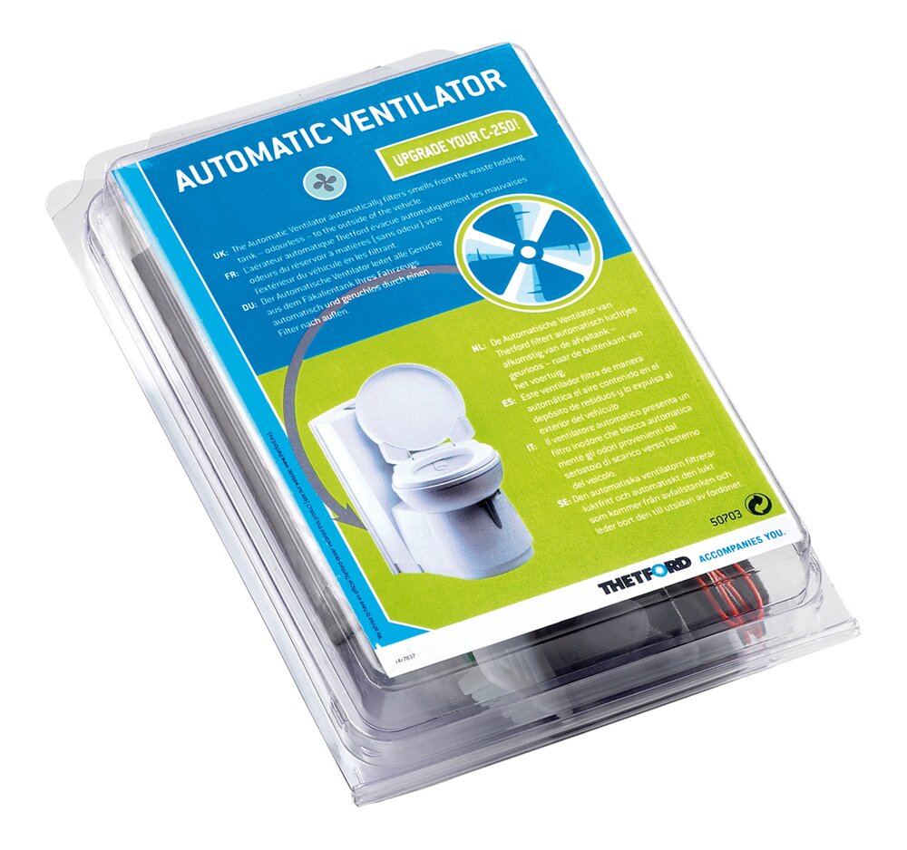Elektrisk ventilator m/filter til toalett C250