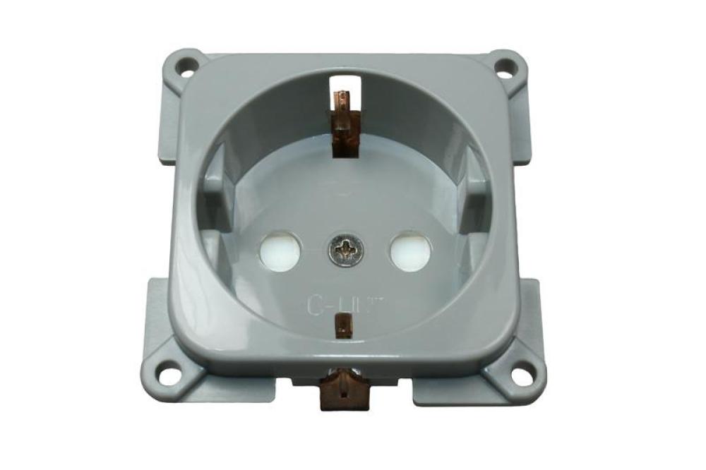 Kontakt 230 V u/ramme Grå C-Line