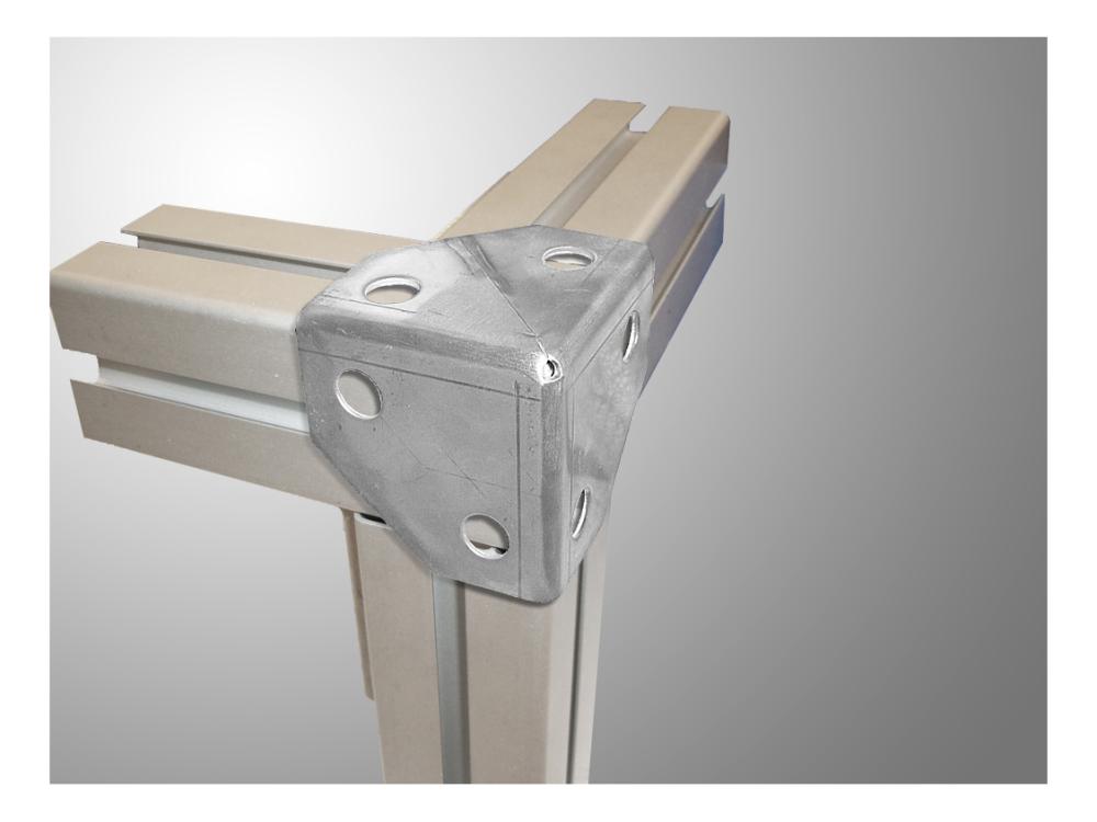 Festeplate hjørne til tak/alu stangsett BJORLI. Pk