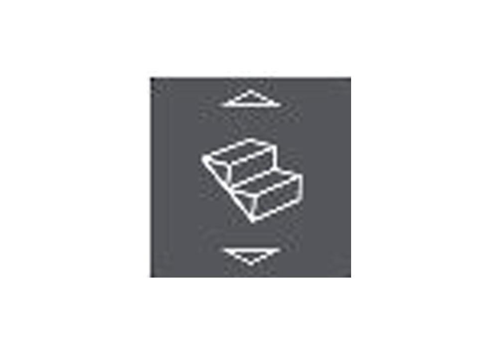 Deksel til bryter m/strigtrinn Svart