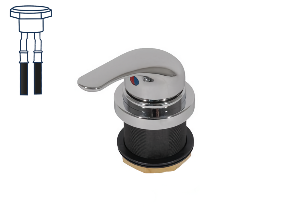 Kran blande u/bryter KERAMIK UT Chrom - UNIQUICK