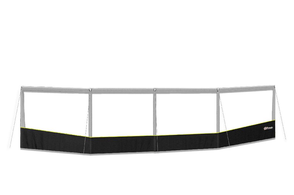 Levegg 4 paneler  m/vindu 500 x 132 cm