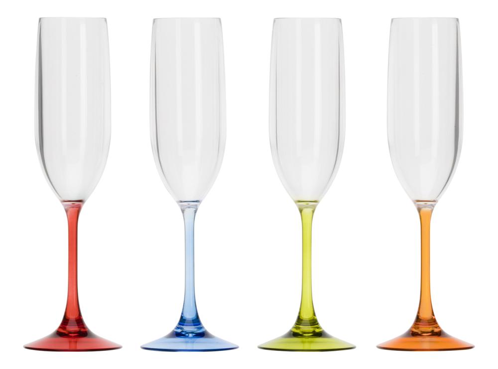 Champagneglass Party Flerfarget 200 ml 4 stk