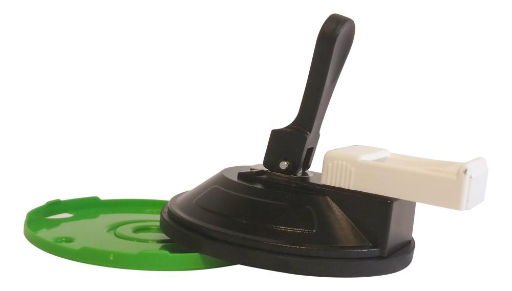 Sugekopp med feste for markisefot og levegg