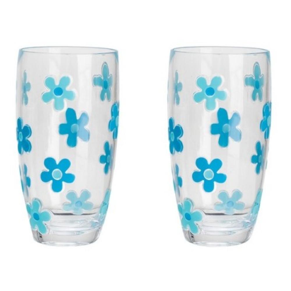 Daisy Aqua Glass Høy 2 stk