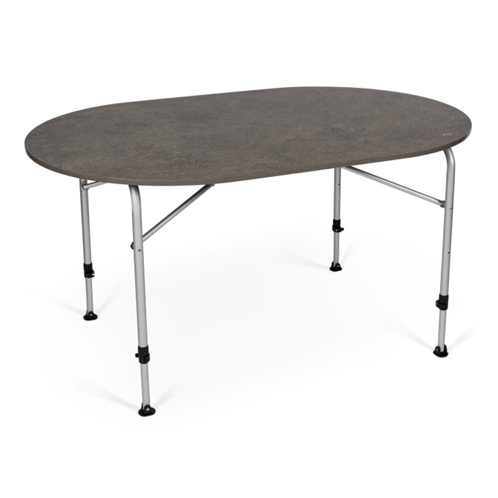 Campingbord 140x90 cm Zero Concrete Oval Kompositt lettvekt