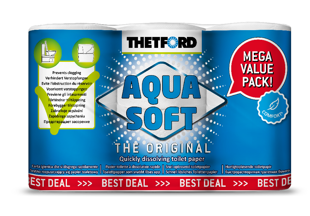Aqua Soft Mega Value Pack toalettpapir 6 ruller