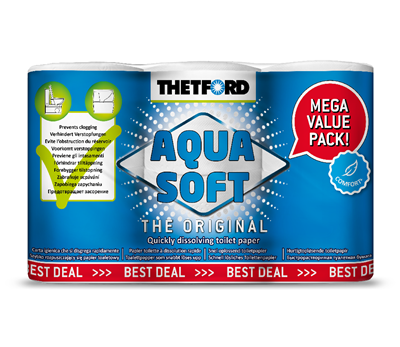 Aqua Soft Mega Value Pack toalettpapir 6 ruller