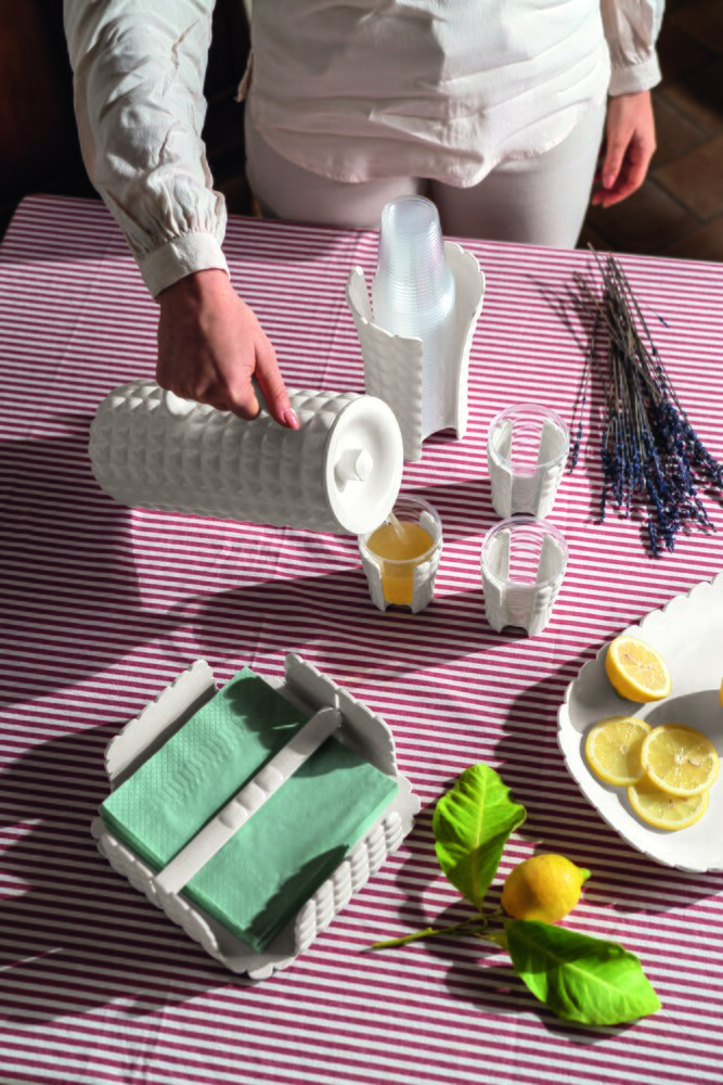 Serviettholder Tiffany Rektangulær Hvit