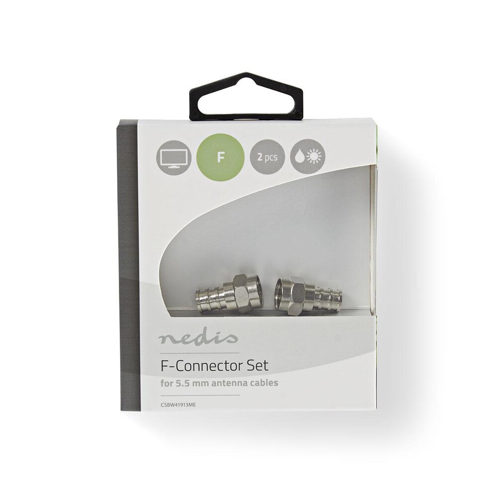 F-Connector 5,5 mm - 2 stk.