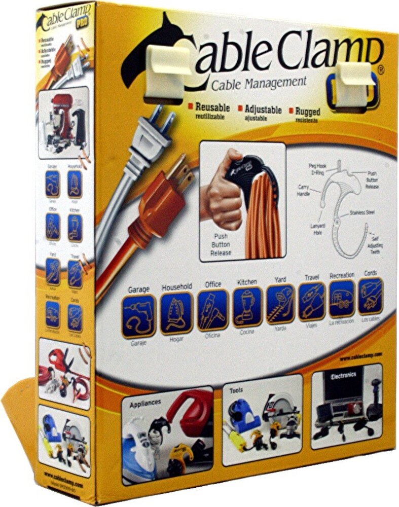 Display Cable Clamp Pro "hylleheng" 40 stk Medium/ 40 stk Large gul