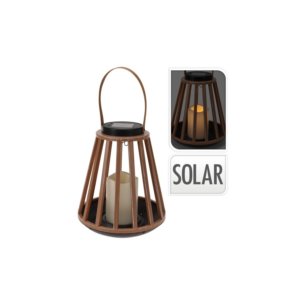 LED Solcelle Lykt 22 x 20 cm