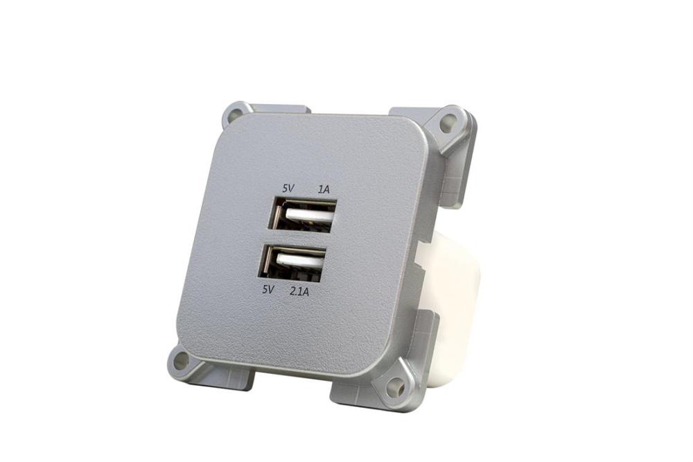 USB-kontakt 12 V Sølv