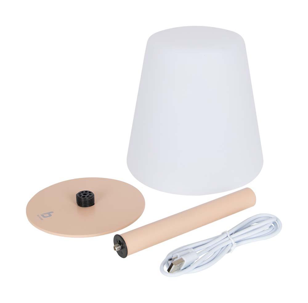 Bordlampe Piana Pastel LED Hvit/Rosa