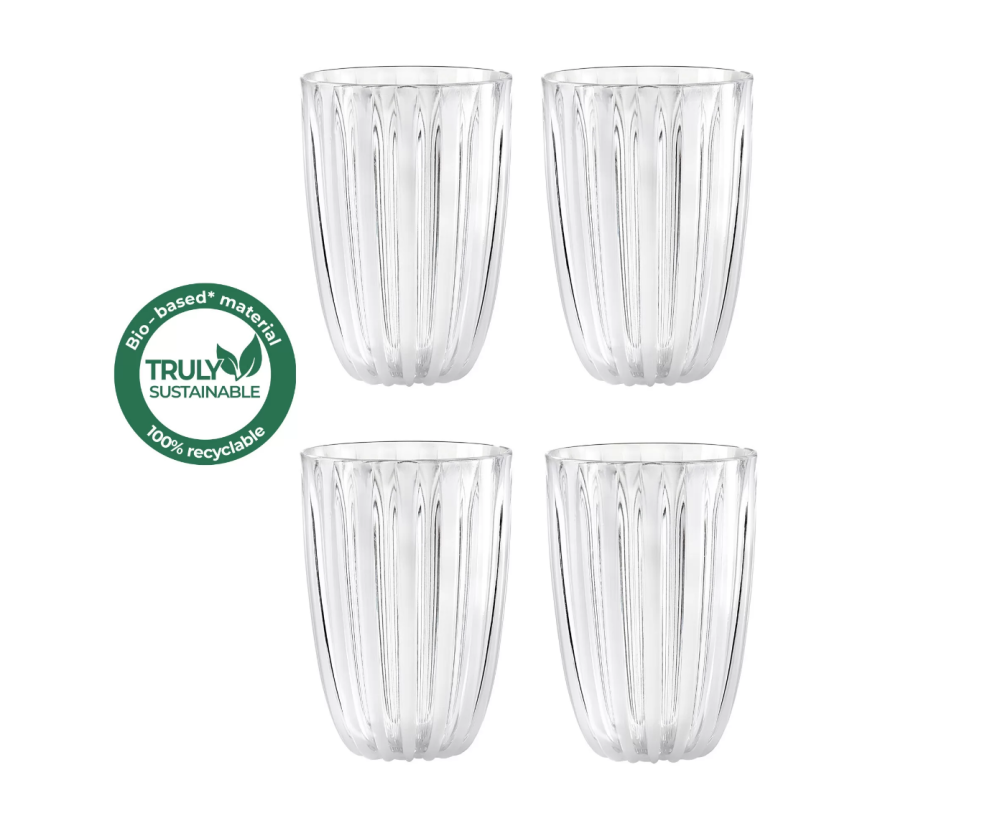 Glass Dolce Vita 4 stk hvit