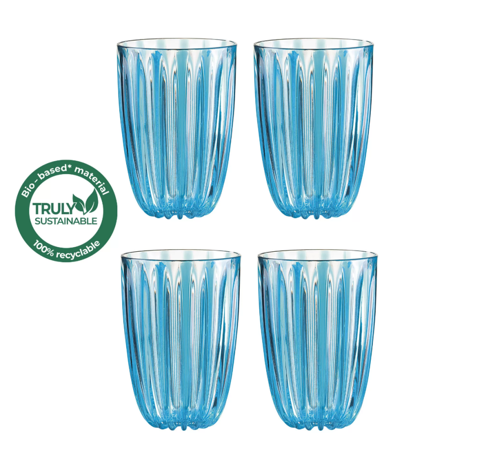 Glass Dolce Vita 4 stk blå
