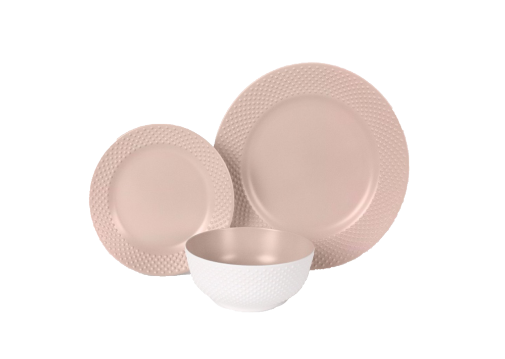 Servise NanoPlate Blush Melamine 12 deler