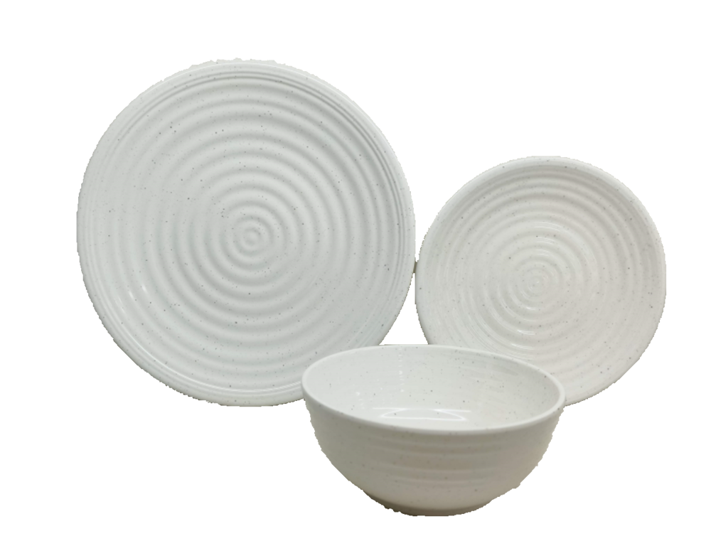 Servise Granite Pearl Melamine 12 deler 