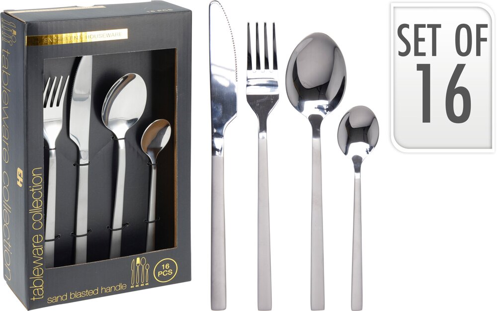 Bestikksett Blank overflate 16 deler