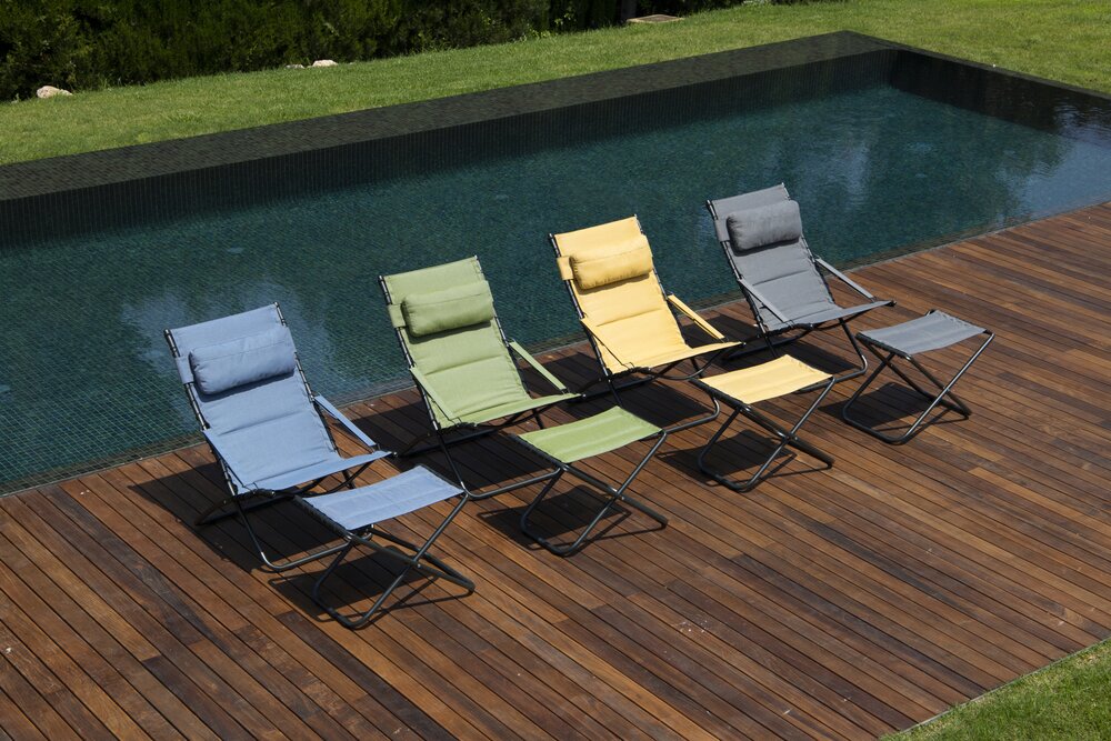 Stol Crespo Tex-Comfort Lounger gul